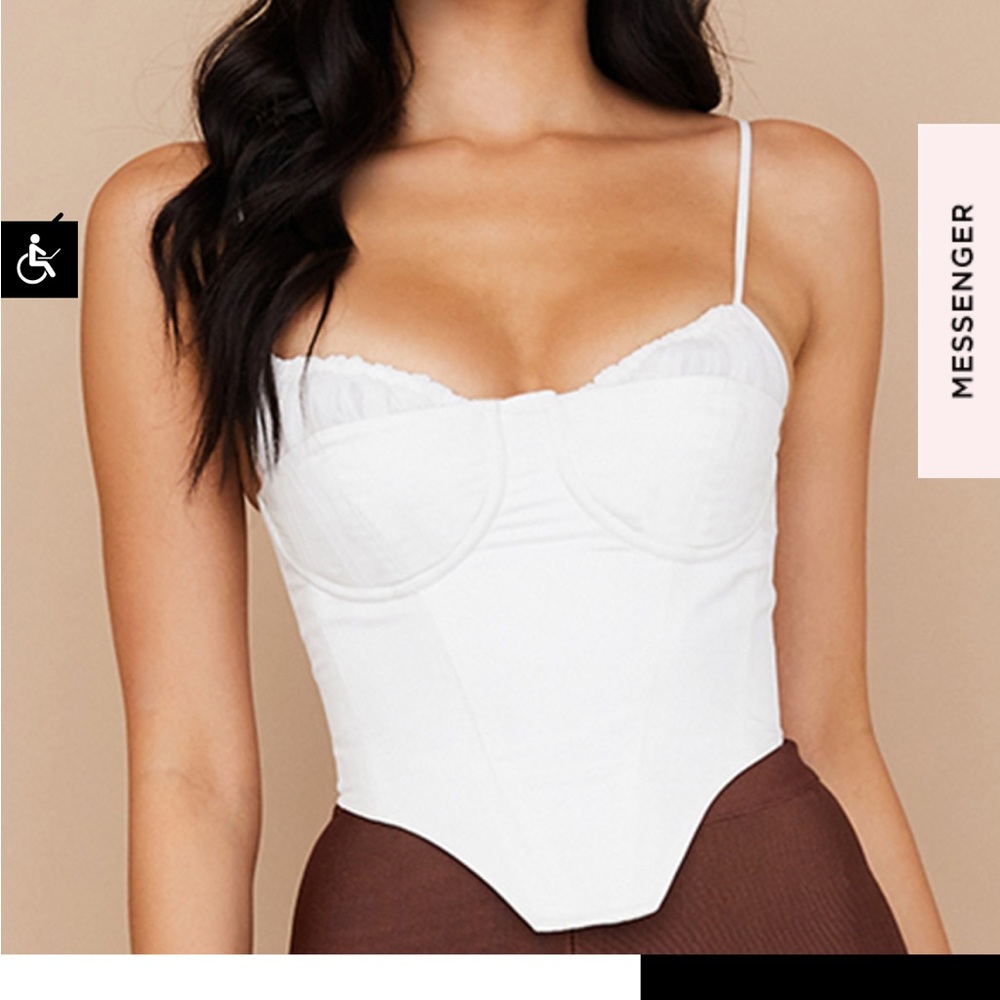 EMILIANA WHITE GATHERED CORS